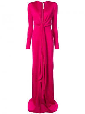 Вечернее платье со слегка завышенной талией Givenchy. Цвет: красный
