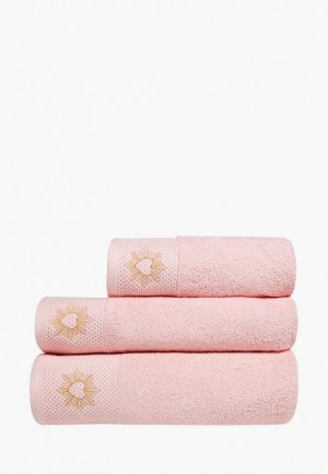 Набор полотенец Bellehome. Цвет: розовый