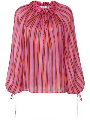 Блузка в полоску MSGM. Цвет: розовый и фиолетовый