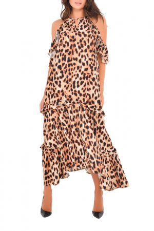 Платье MONDIGO. Цвет: леопард