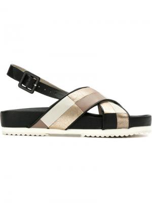 Panelled flatform sandals Mara Mac. Цвет: none