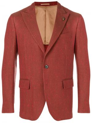 Пиджак с узором-елочкой Gabriele Pasini. Цвет: жёлтый и оранжевый