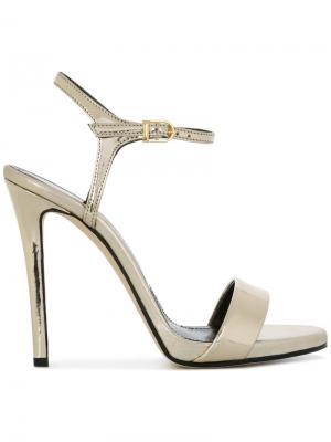 High heel sheen sandals Marc Ellis. Цвет: металлический