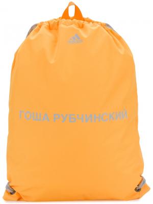 Рюкзак с принтом логотипа Gosha Rubchinskiy. Цвет: жёлтый и оранжевый