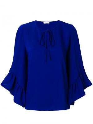 Блузка с завязкой спереди P.A.R.O.S.H.. Цвет: синий