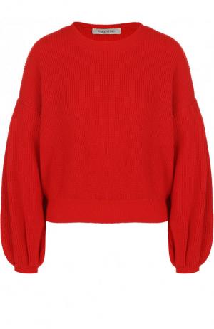 Однотонный пуловер из смеси шерсти и кашемира Valentino. Цвет: красный