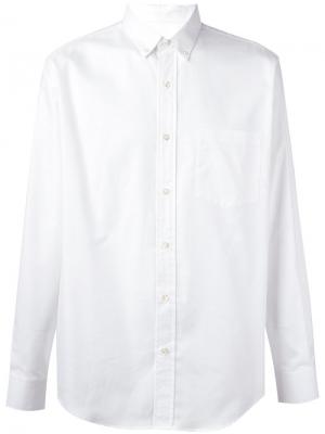 Рубашка свободного кроя на пуговицах Ami Alexandre Mattiussi. Цвет: белый