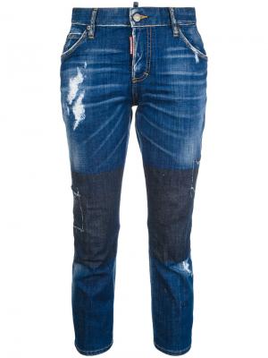 Slouch Cropped jeans Dsquared2. Цвет: синий