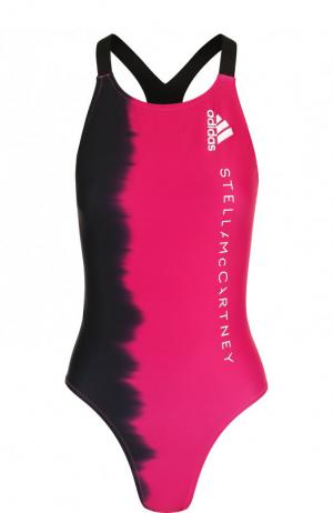 Слитный купальник с открытой спиной adidas by Stella McCartney. Цвет: розовый