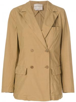 Двубортный пиджак Ernest Erika Cavallini. Цвет: коричневый