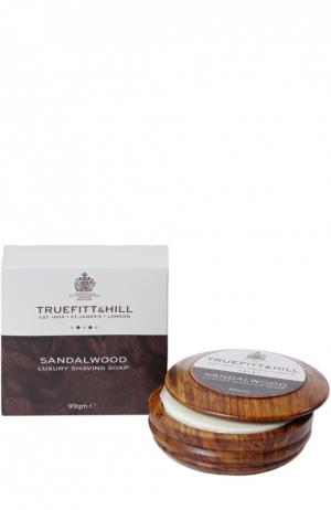 Люкс-мыло для бритья в деревянной чаше Sandalwood Truefitt&Hill. Цвет: бесцветный