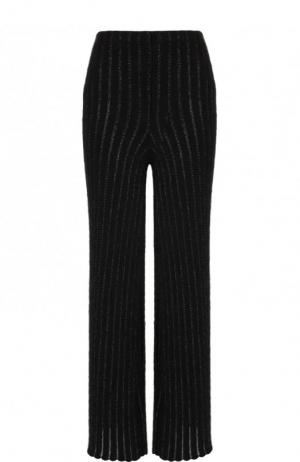 Укороченные расклешенные брюки из шерсти Giorgio Armani. Цвет: черный