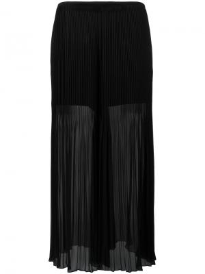 Расклешенные брюки с плиссировкой Armani Collezioni. Цвет: чёрный