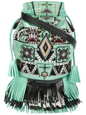 Embroidered shoulder bag Isabel Marant Étoile. Цвет: зелёный