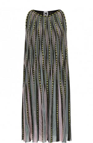 Вязаное мини-платье свободного кроя M Missoni. Цвет: зеленый