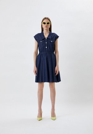 Платье джинсовое Love Moschino. Цвет: синий