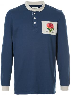 Рубашка-поло с длинными рукавами Kent & Curwen. Цвет: синий