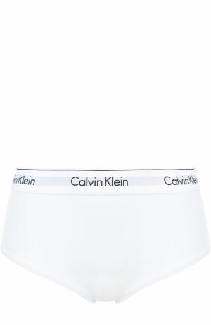 Трусы из смеси хлопка и вискозы с логотипом бренда Calvin Klein Underwear. Цвет: белый