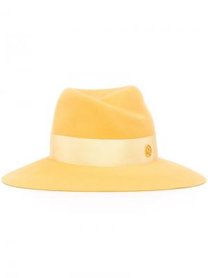 Шляпа с логотипом Maison Michel. Цвет: жёлтый и оранжевый