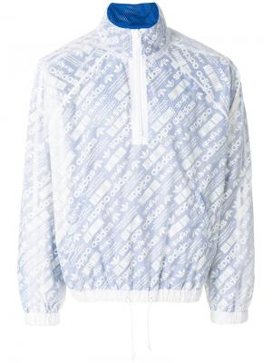 Куртка со сплошным принтом Adidas Originals By Alexander Wang. Цвет: белый