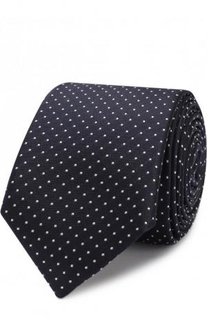 Шелковый галстук с узором Dolce & Gabbana. Цвет: синий