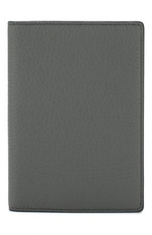 Кожаная обложка для паспорта Panama Smythson. Цвет: темно-серый