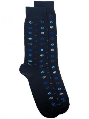 Носки с принтом Etro. Цвет: синий