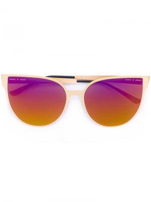 Солнцезащитные очки с градиентным эффектом Italia Independent. Цвет: телесный