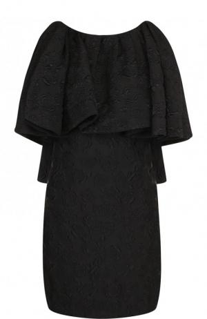 Однотонное мини-платье с оборкой CALVIN KLEIN 205W39NYC. Цвет: черный
