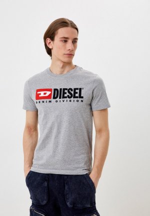 Футболка Diesel. Цвет: серый