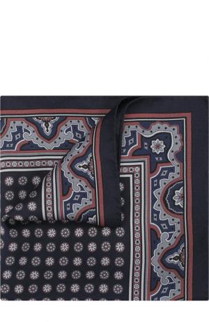 Шелковый платок с принтом Dolce & Gabbana. Цвет: темно-синий