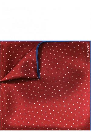 Шелковый платок с узором Lanvin. Цвет: бордовый