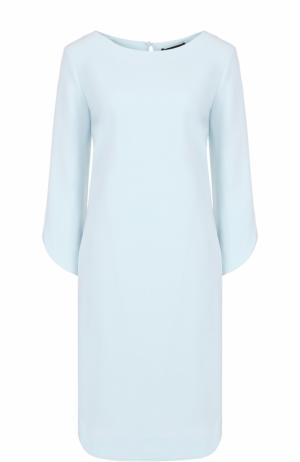 Платье свободного кроя с укороченным рукавом Windsor. Цвет: голубой