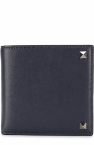 Кожаное портмоне  Garavani с отделениями для кредитных карт и монет Valentino. Цвет: темно-синий