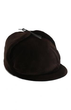 Норковая кепка Киприано FurLand. Цвет: коричневый