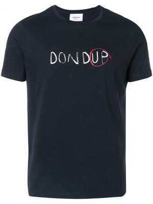 Футболка с принтом-логотипом Dondup. Цвет: синий