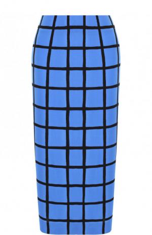 Юбка-карандаш с принтом Diane Von Furstenberg. Цвет: голубой