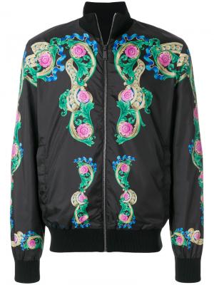 Reversible bomber jacket Versace. Цвет: чёрный