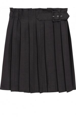 Плиссированная юбка с запахом Aletta. Цвет: темно-серый
