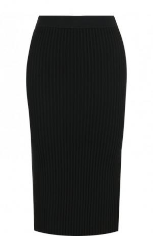 Вязаная юбка-карандаш из шерсти Victoria, Victoria Beckham. Цвет: черный