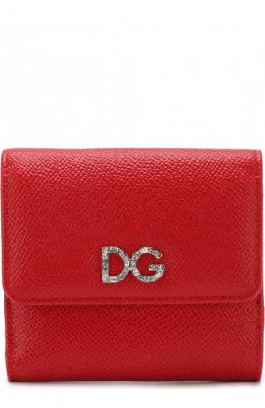 Кожаный кошелек с тиснением Dauphine Dolce & Gabbana. Цвет: красный