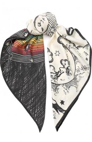 Шелковый платок с принтом Faliero Sarti. Цвет: разноцветный