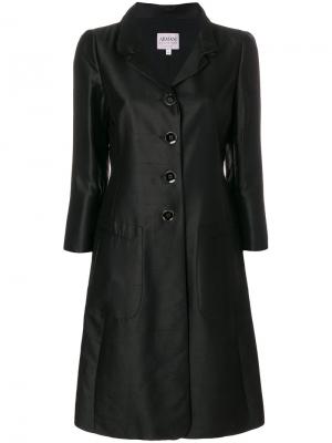 Однобортное пальто Armani Collezioni. Цвет: чёрный