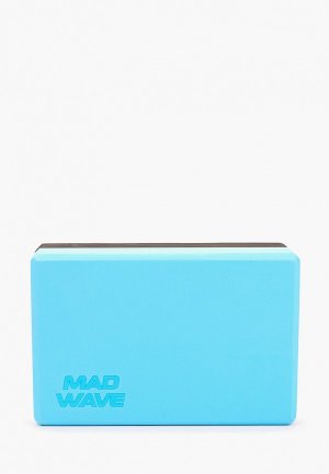 Блок для йоги MadWave. Цвет: голубой
