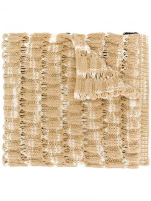 Текстурный шарф вязки интарсия Missoni. Цвет: коричневый