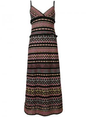 Длинное платье с геометрическим принтом M Missoni. Цвет: многоцветный