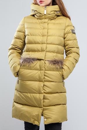 Куртка зимняя CLASNA. Цвет: горчичный