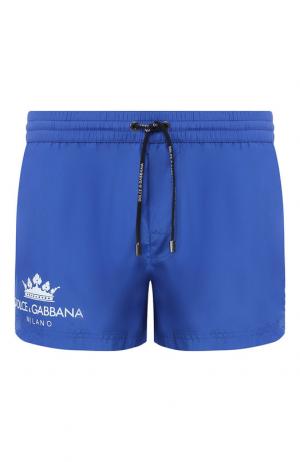 Плавки-шорты с карманами Dolce & Gabbana. Цвет: голубой