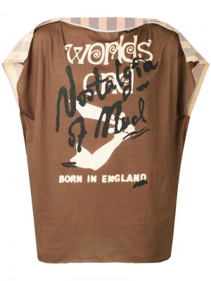 Футболка World End Vivienne Westwood. Цвет: коричневый