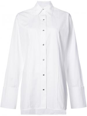 Поплиновая рубашка кроя оверсайз Helmut Lang. Цвет: белый
